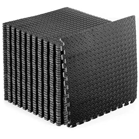 Puzzle Exercise Mat, 1/2" Thick EVA Foam Interlocking Tiles