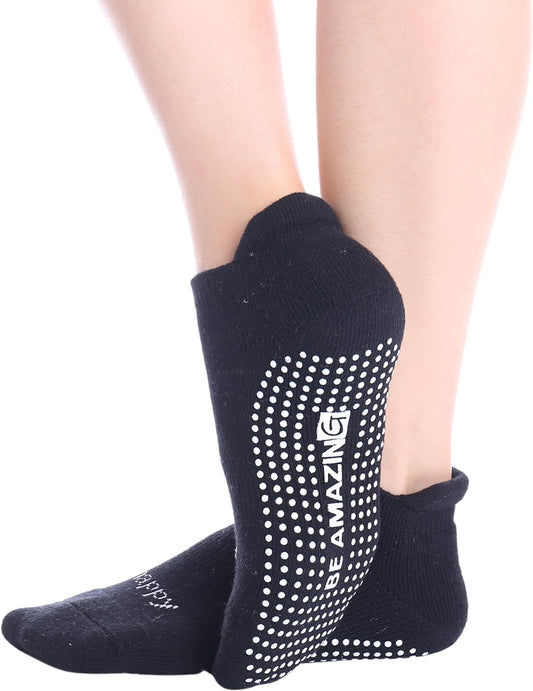 Non-Slip Yoga, Barre, and Pilates Socks with Grips for Women and Men - Ideal for Hospital and Maternity Use